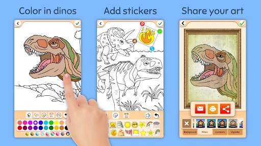 Dino Coloring Game screenshot