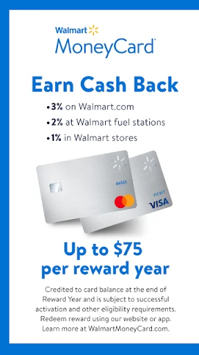 Walmart MoneyCard screenshot