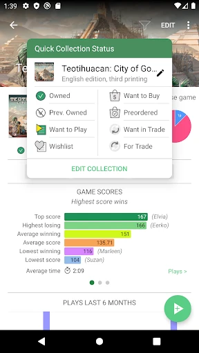 Board Game Stats screenshot