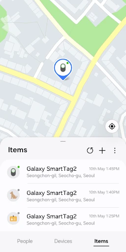 Samsung Find: Location Sharing screenshot