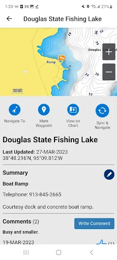 Garmin ActiveCaptain® screenshot