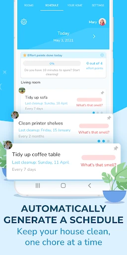 Sweepy: Home Cleaning Schedule screenshot